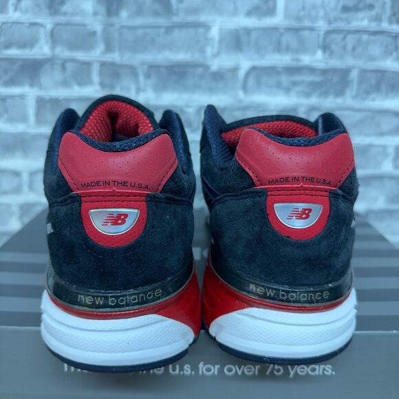 New Balance 990 V4 Made In USA Navy Red NYRR 60TH Anniversary M990RR4 Mens Sz 9 main image 5